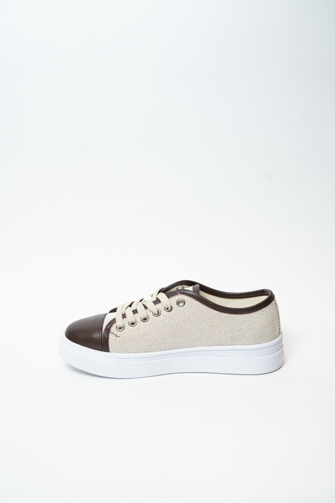 Кроссовки женские, арт Y7977-9, натуральная кожа/текстиль, цвет беж.