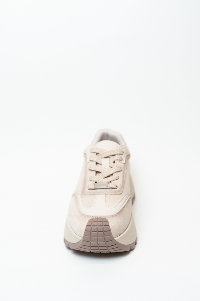 Кроссовки женские, арт K-YD-23386-4B, натуральная кожа, цвет беж.