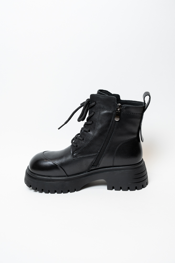 Ботинки женские, арт C952M-8-H, натуральная кожа, цвет черн.
