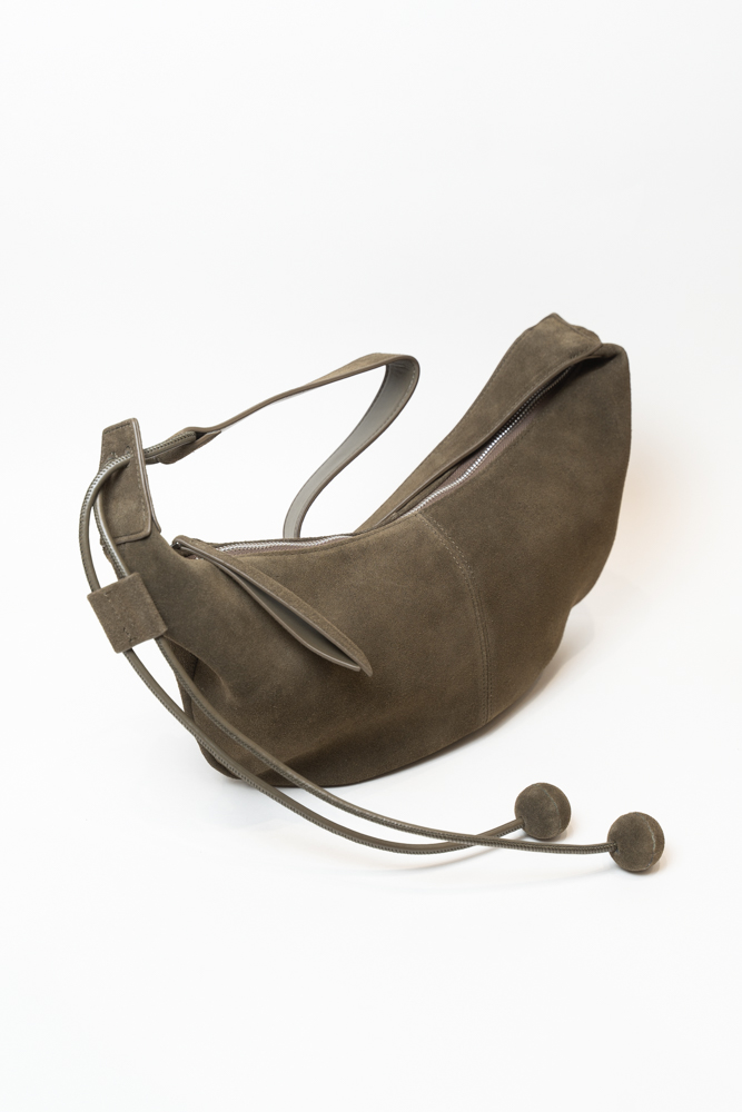 Сумка женская, арт 898787-1, натуральная замша, цвет зел.