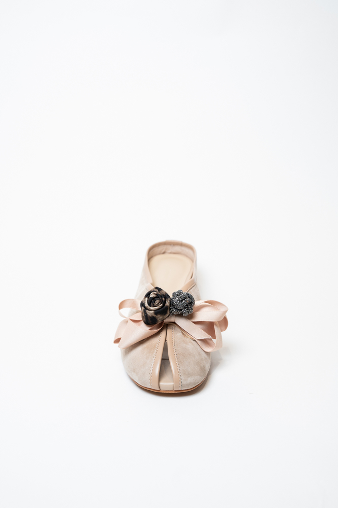 Сабо женские, арт 111-496/5-016, натуральная замша, цвет беж.