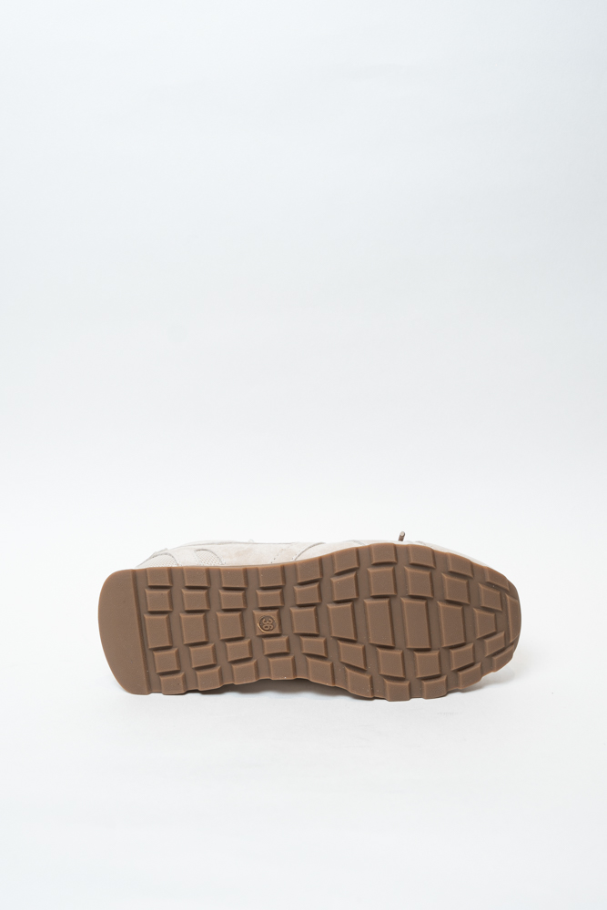 Кроссовки женские, арт DHR27-4, натуральная замша/текстиль, цвет беж.