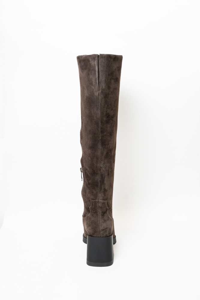 Сапоги женские, арт P113-127/638YF, натуральная замша, цвет кор.