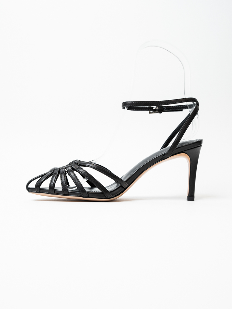 Босоножки женские, арт X83302-1-Y1, натуральная кожа, цвет черн.