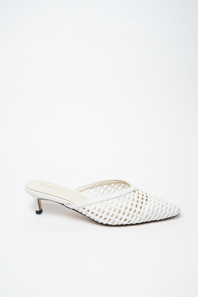 Сабо женские, арт FA60-K552-515/TC415, натуральная кожа, цвет бел.