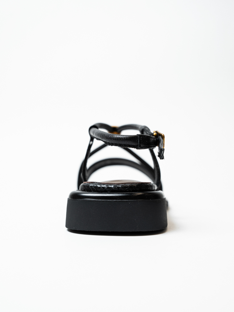 Босоножки женские, арт 1F7619-0893-M896H, натуральная кожа, цвет черн.