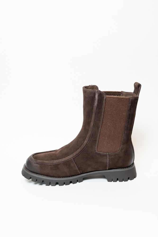 Ботинки женские, арт ED225M3282-5-3QM, натуральная замша, цвет кор.