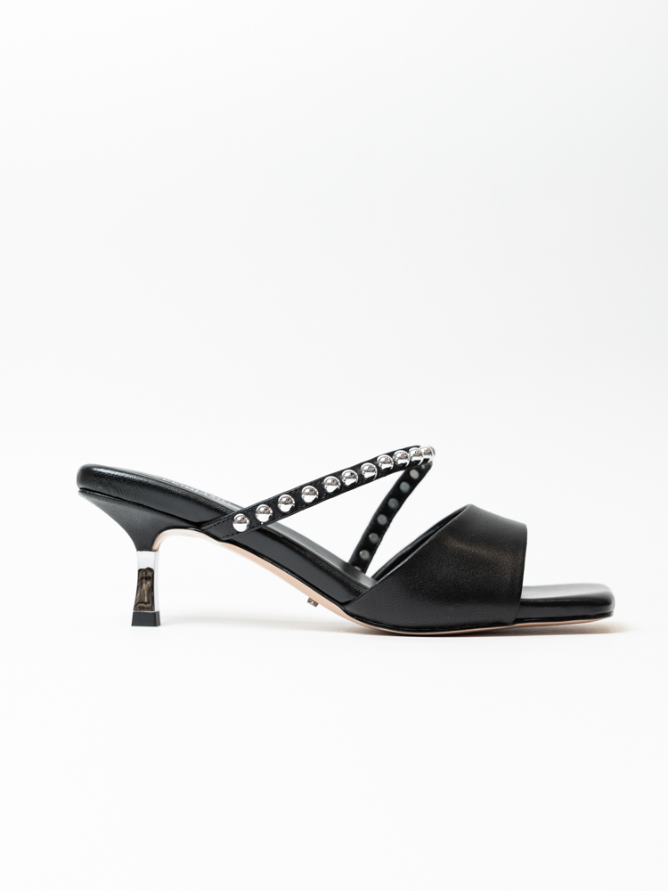 Сабо женские, арт 605L-06-S10, натуральная кожа, цвет черн.