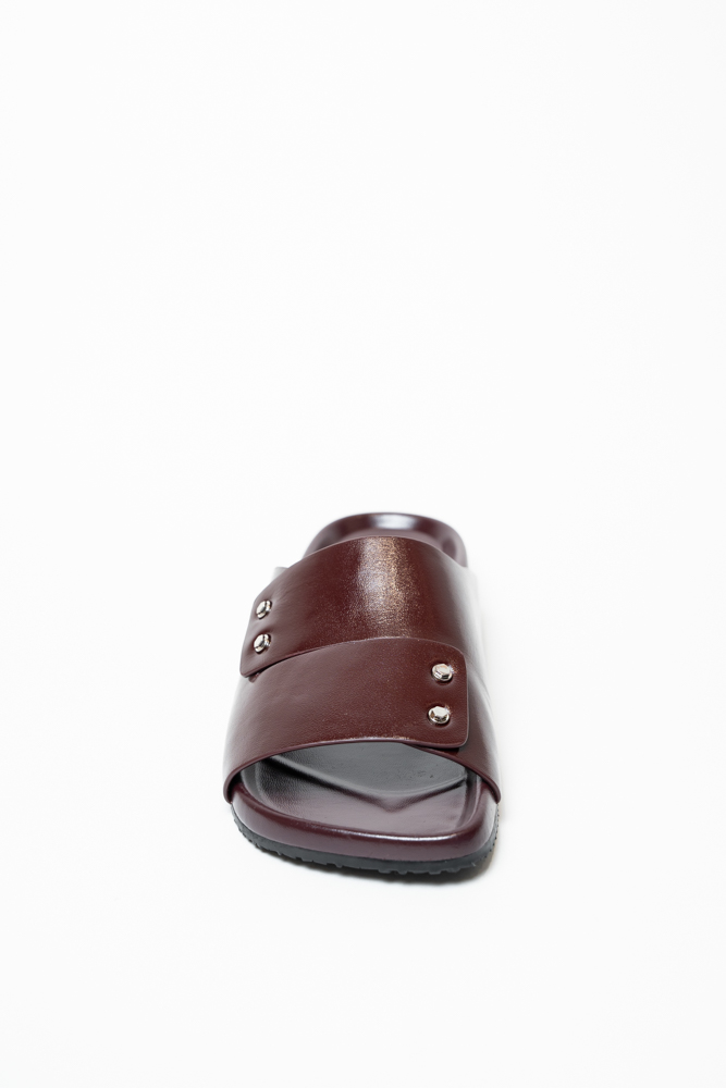 Сабо женские, арт 513-111, натуральная кожа, цвет бордо.