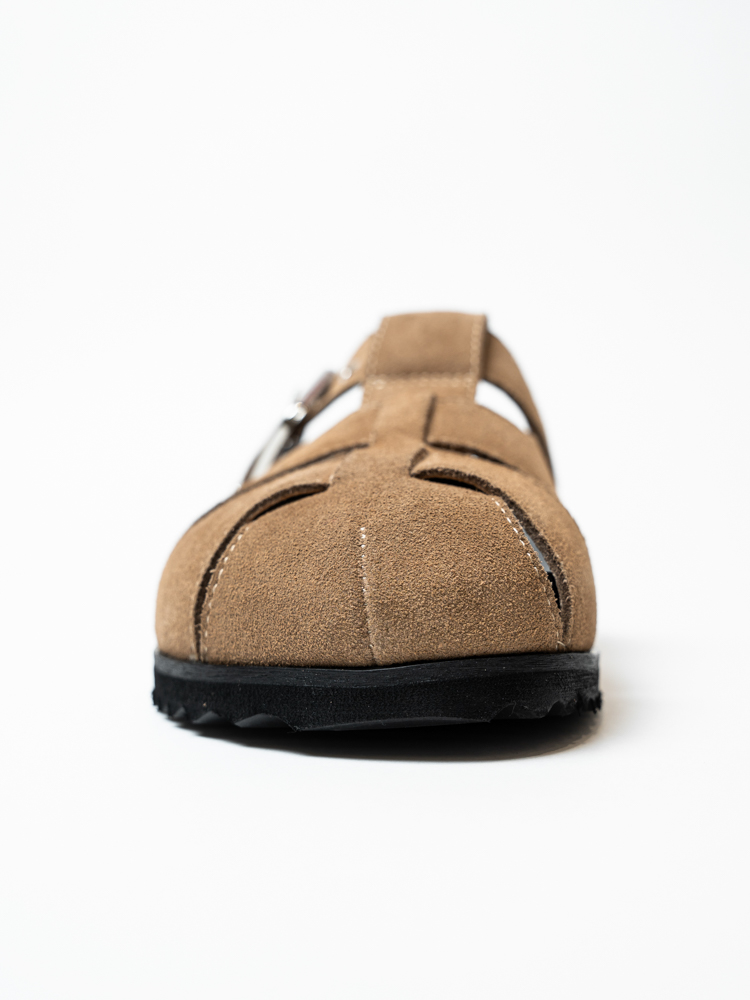 Сабо женские, арт L503-2-KQ, натуральная замша, цвет беж.