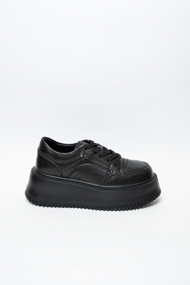 Кроссовки женские, арт 58266-H, натуральная кожа, цвет черн.