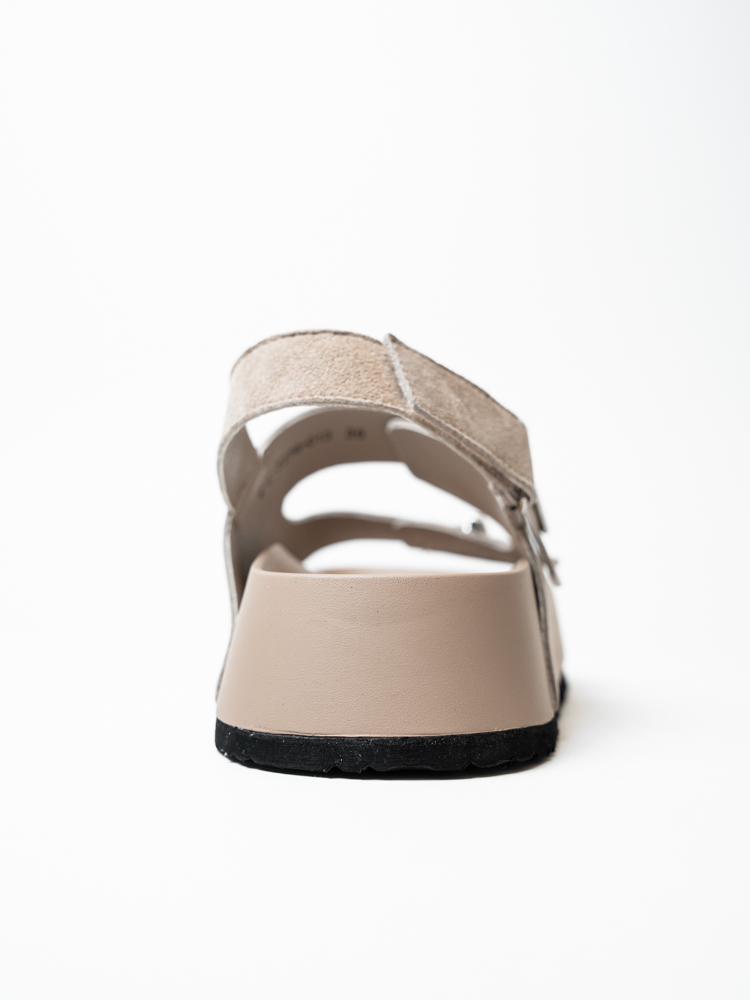 Босоножки женские, арт K-L-T276-013, натуральная замша, цвет беж.