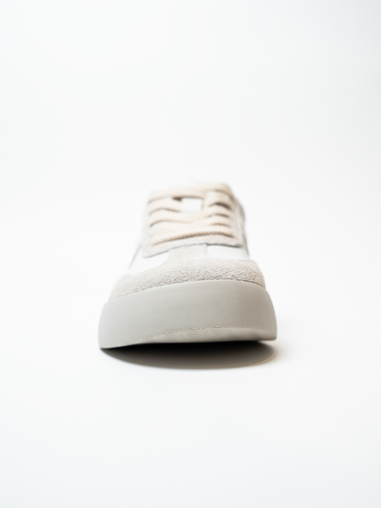 Кроссовки женские, арт K-YD-2730-6J-D201, натуральная замша/кожа, цвет беж.