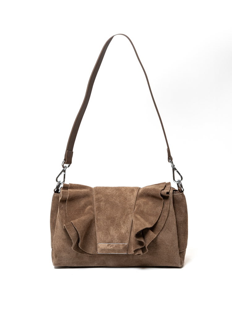 Сумка женская, арт 2407, натуральная замша, цвет рыж .