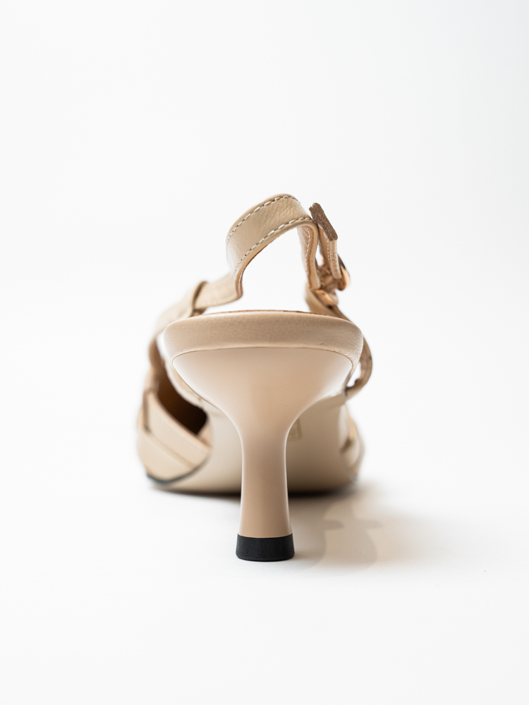 Босоножки женские, арт S1173-L2713D, натуральная кожа, цвет беж.