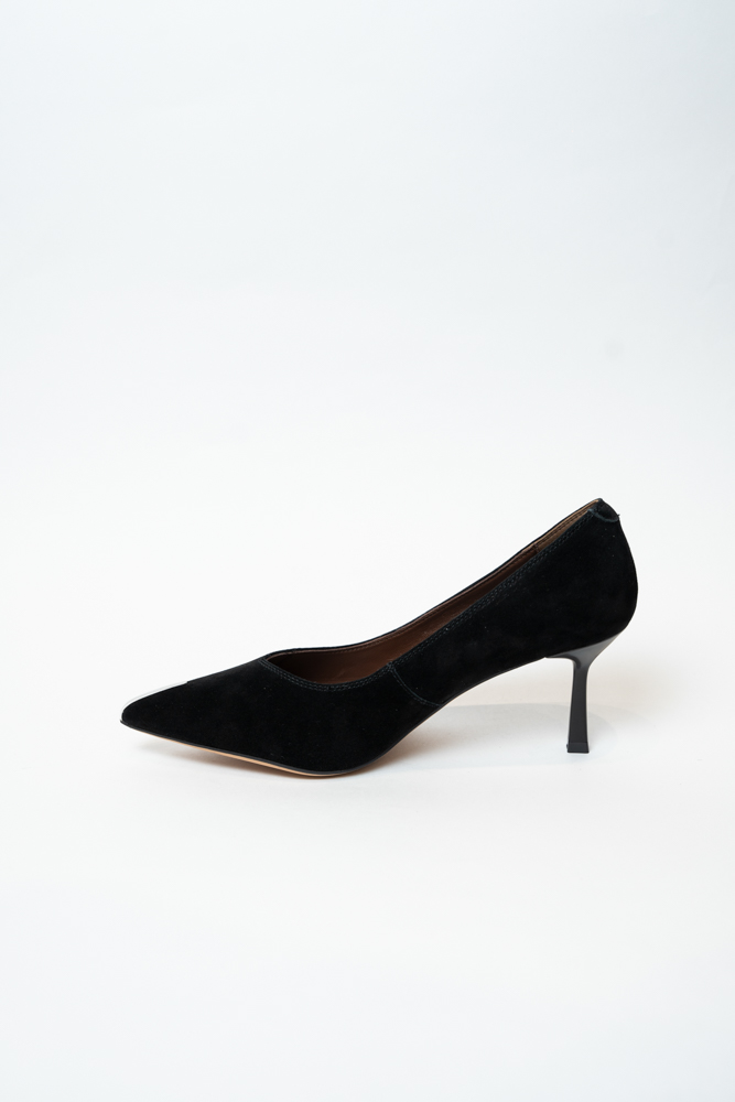 Туфли женские, арт G09-6026-YJ-1, натуральная замша, цвет черн.