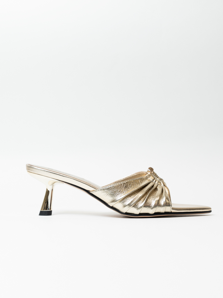 Сабо женские, арт B13-HF80991-12T, натуральная кожа, цвет зол.