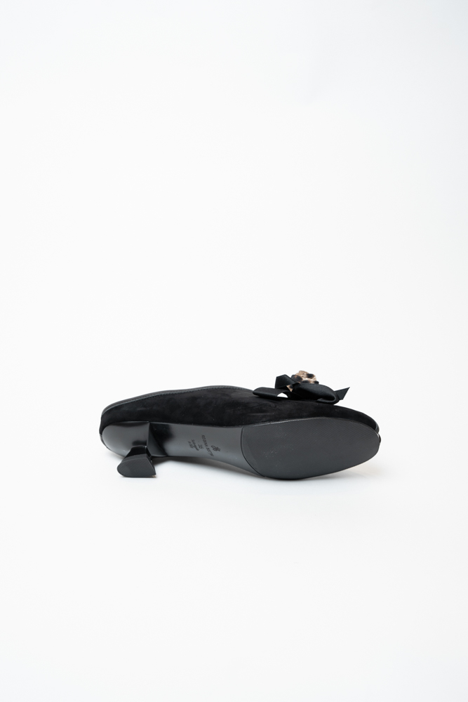 Сабо женские, арт 111-495/5-016, натуральная замша, цвет черн.