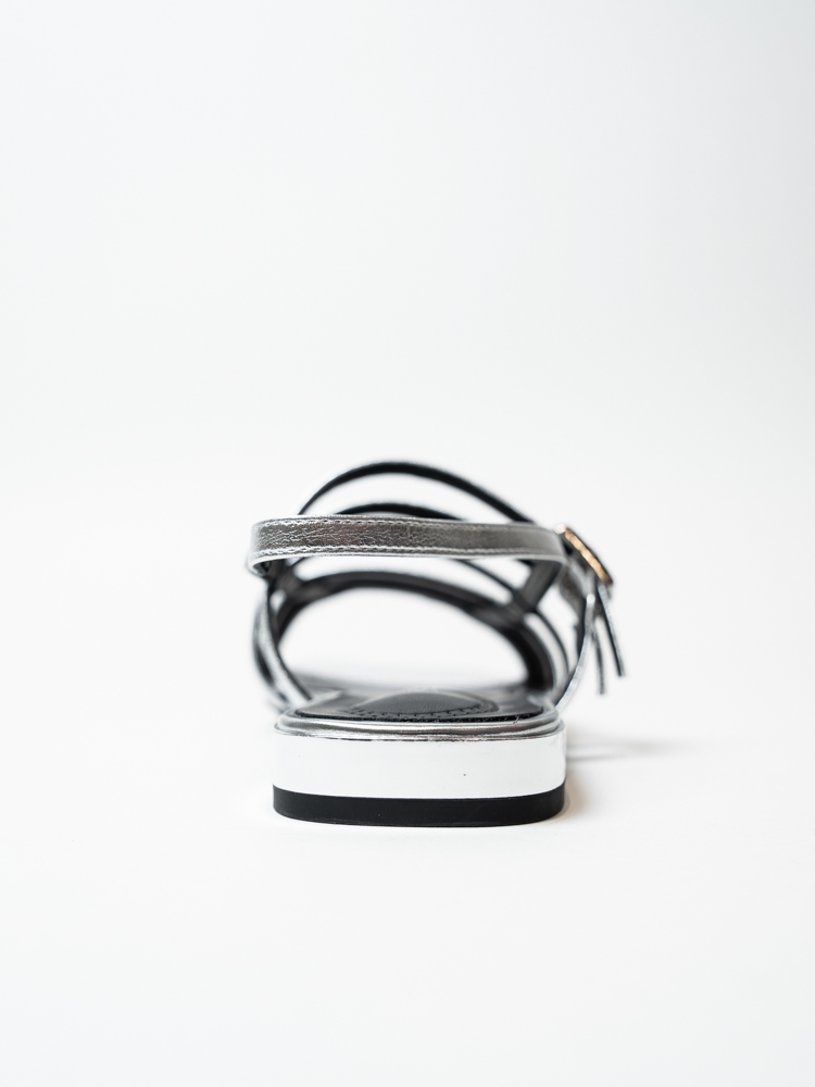 Босоножки женские, арт 113-538/5-7/8-0/8, натуральная кожа, цвет сереб.