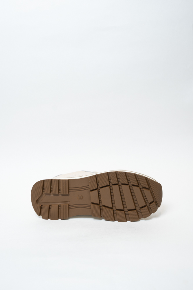 Кроссовки женские, арт AS932-Z297-15, натуральная кожа, цвет беж.