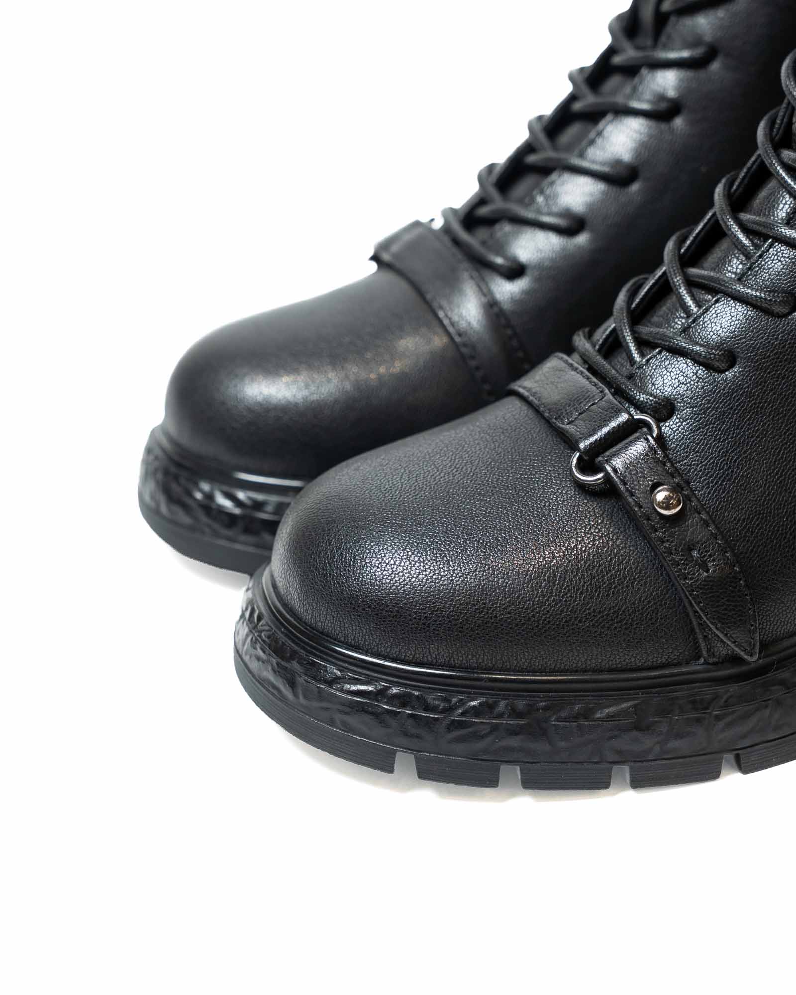 Ботинки женские, арт JA853-S1031-2130ZM, натуральная кожа, цвет черн.