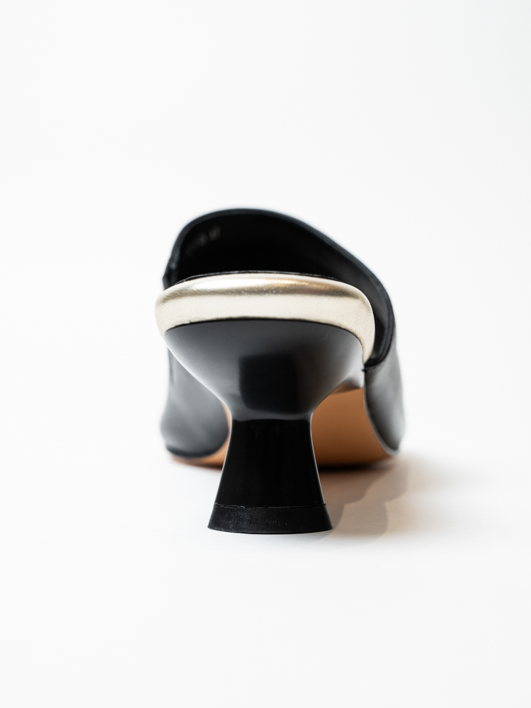 Сабо женские, арт 312-713, натуральная кожа, цвет черн.