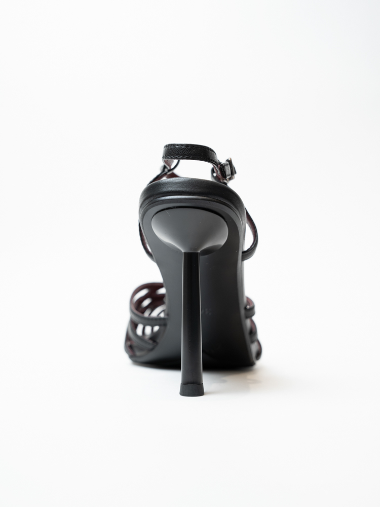 Босоножки женские, арт L204-A576-ZP262TH, натуральная кожа, цвет черн.