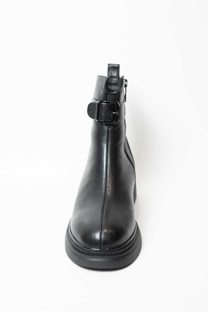 Ботинки женские, арт AE1483-1-G987W, натуральная кожа, цвет черн.