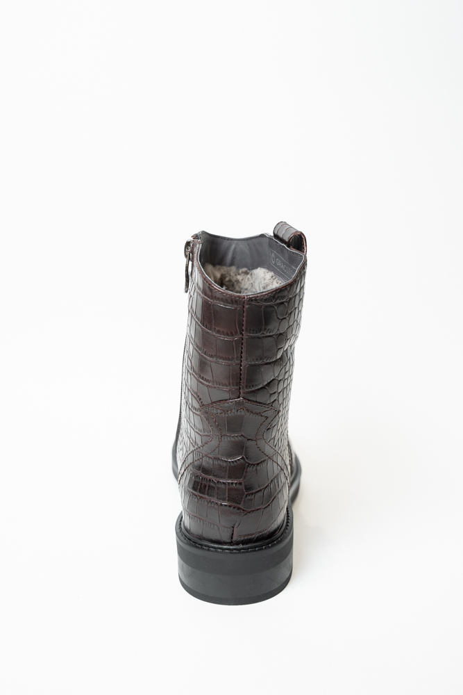 Ботинки женские, арт 6F160H-5700-A2417G, натуральная кожа, цвет кор.