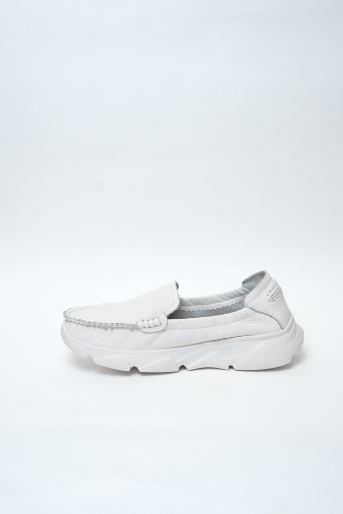 Туфли женские, арт HS001-25-P38, натуральная кожа, цвет бел.