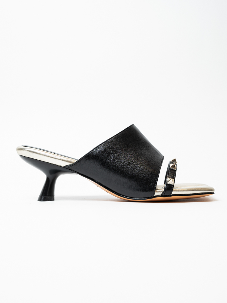 Сабо женские, арт 312-713, натуральная кожа, цвет черн.