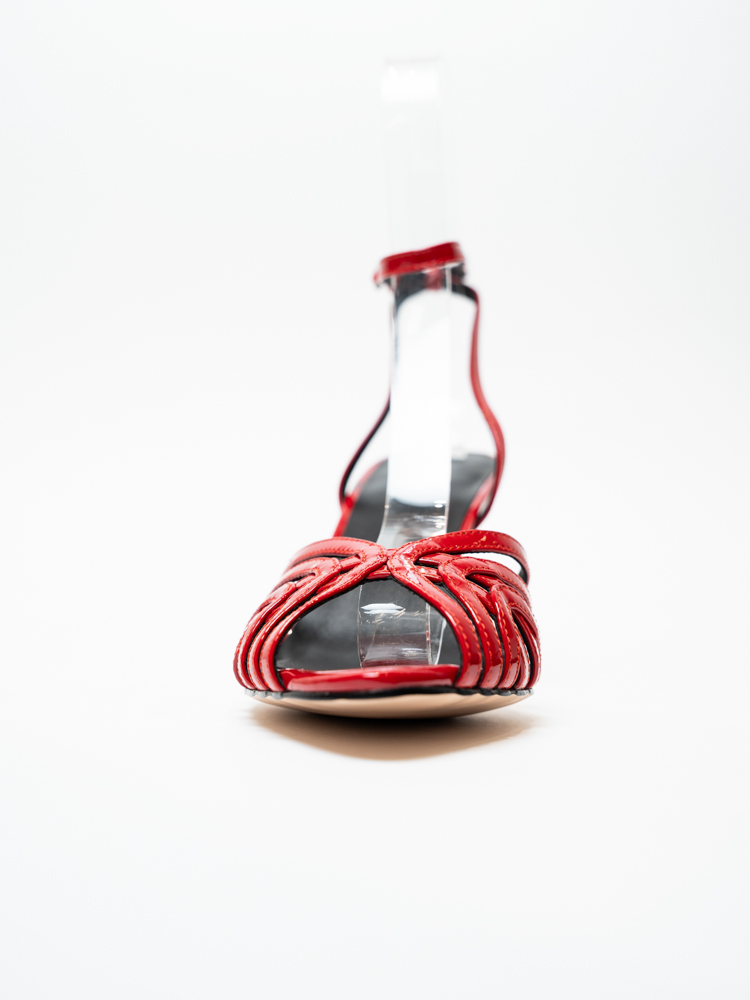 Босоножки женские, арт 6155-312-382D, искусственная лакированная кожа, цвет красн.