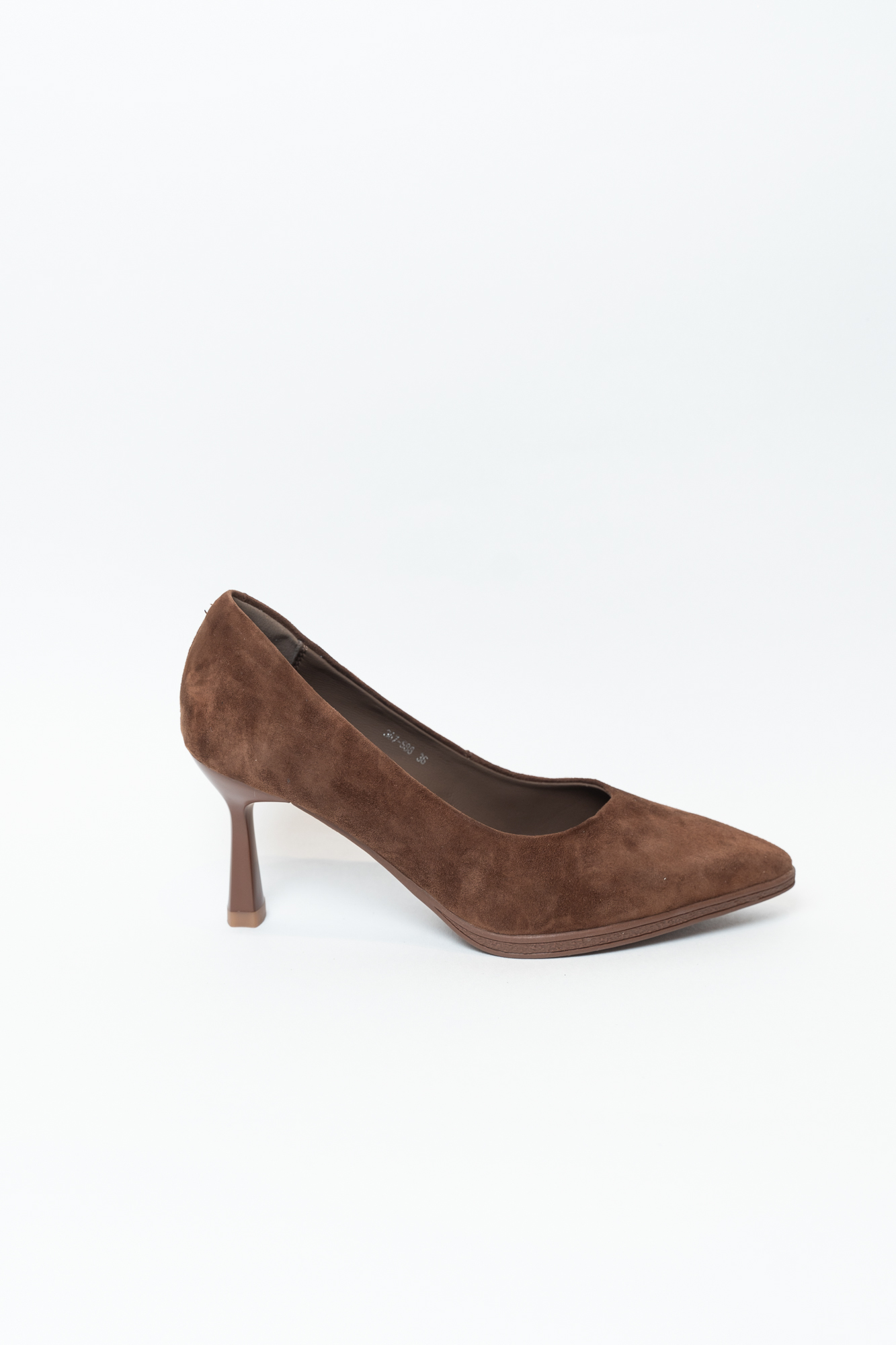 Туфли женские, арт 367-588, натуральная замша, цвет кор.