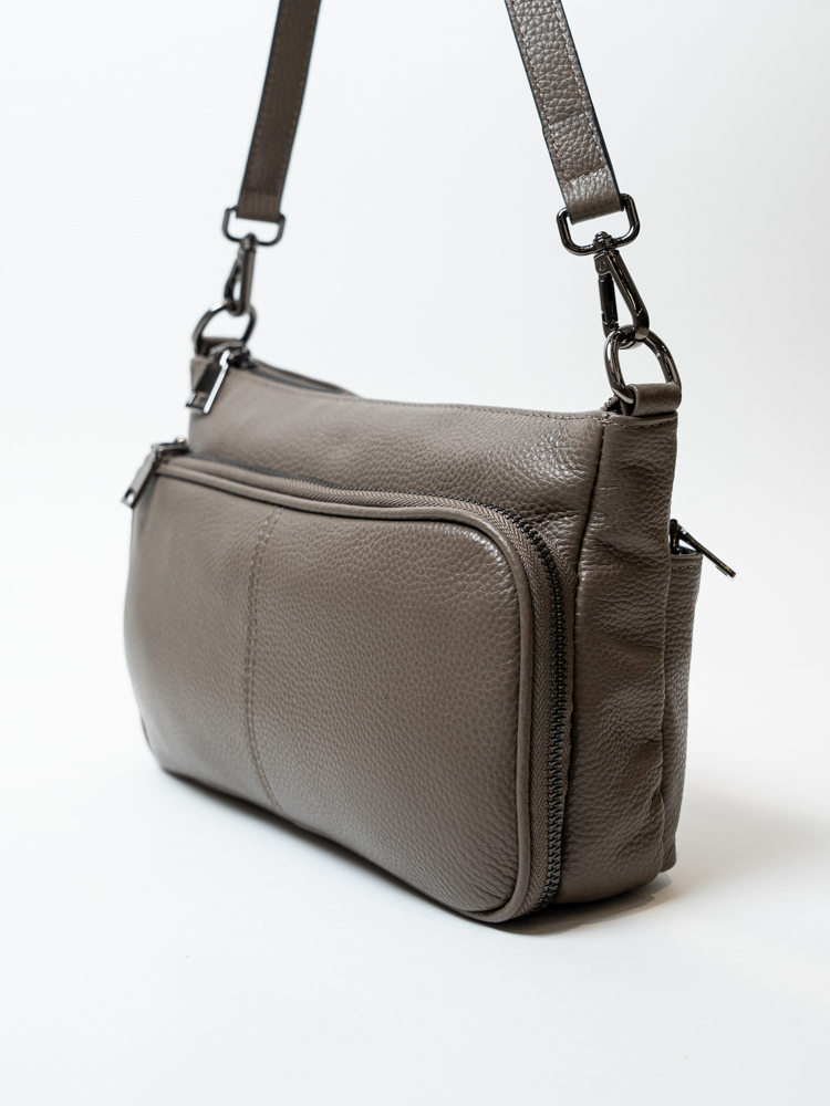 Сумка женская, арт 8200, натуральная кожа, цвет сер .