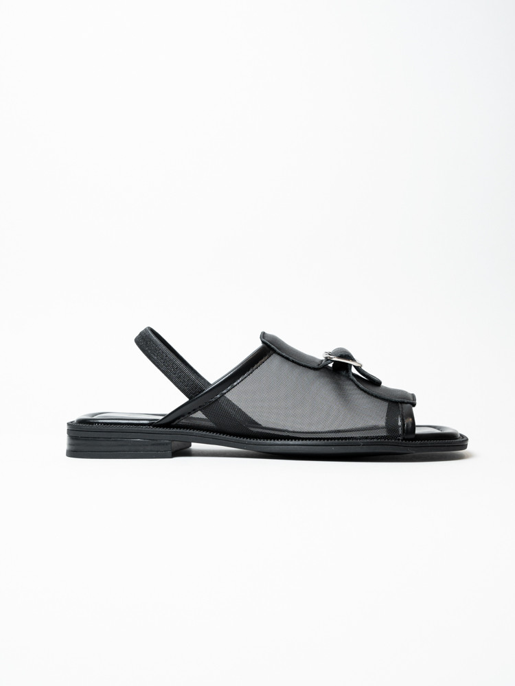 Босоножки женские, арт AS918-W227-17, текстиль, цвет черн.