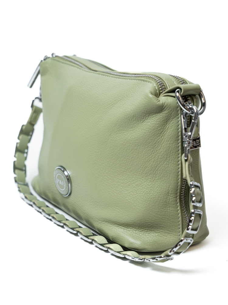 Сумка женская, арт 0829, натуральная кожа, цвет зел.