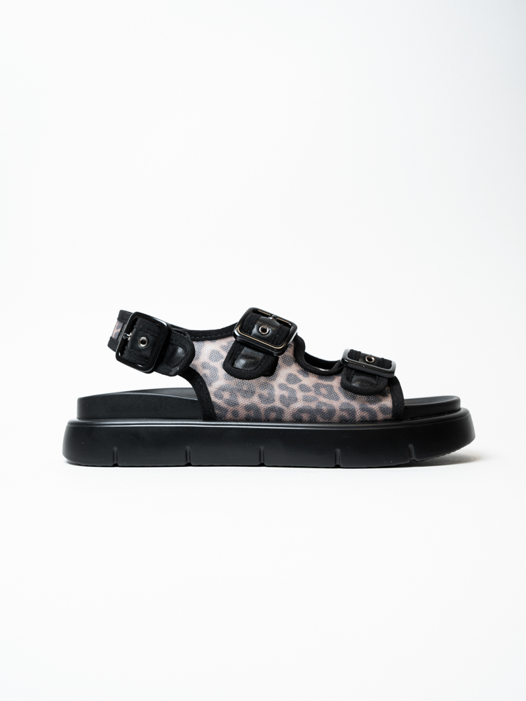 Босоножки женские, арт 6152-035-521D, текстиль, цвет лео.