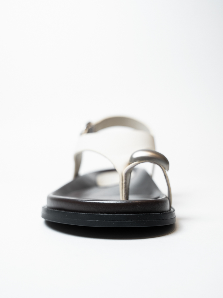 Босоножки женские, арт L213-54-4, натуральная кожа, цвет беж.