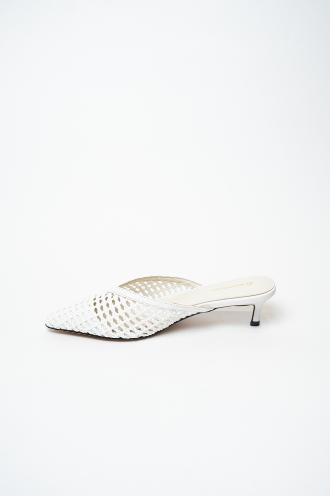 Сабо женские, арт FA60-K552-515/TC415, натуральная кожа, цвет бел.