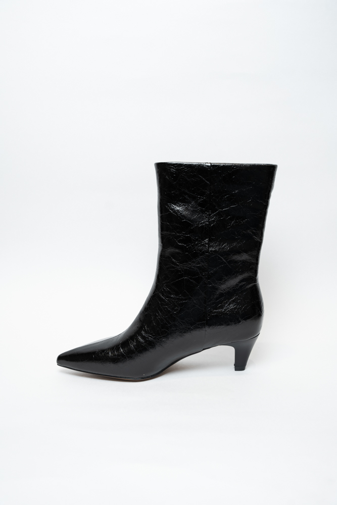 Ботинки женские, арт M766R-1-H, натуральная кожа, цвет черн.