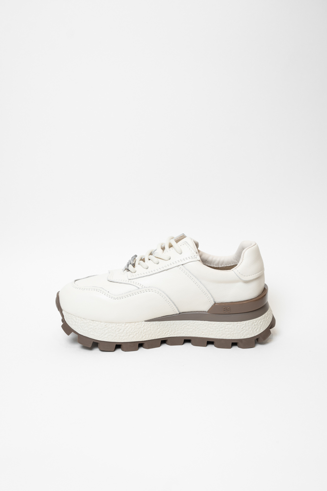 Кроссовки женские, арт JV801016, натуральная кожа, цвет беж.