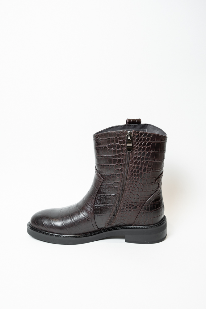 Ботинки женские, арт 6F160H-5700-A2417G, натуральная кожа, цвет кор.