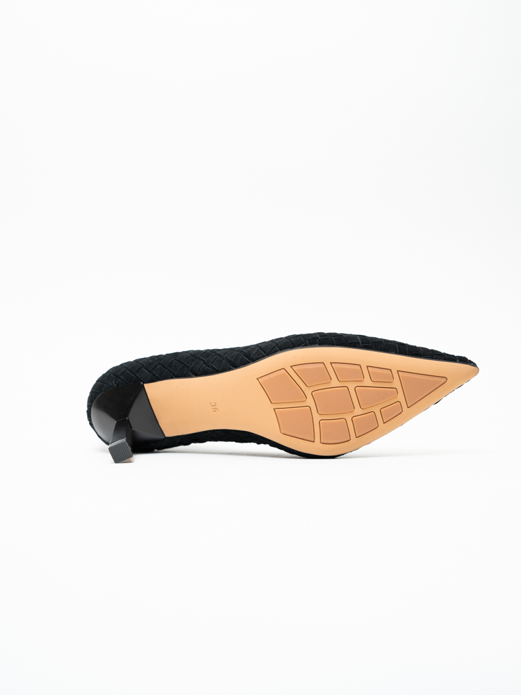 Туфли женские, арт G09-6015-YJ-1, натуральная замша, цвет черн.