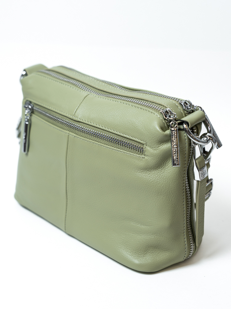 Сумка женская, арт 0829, натуральная кожа, цвет зел.