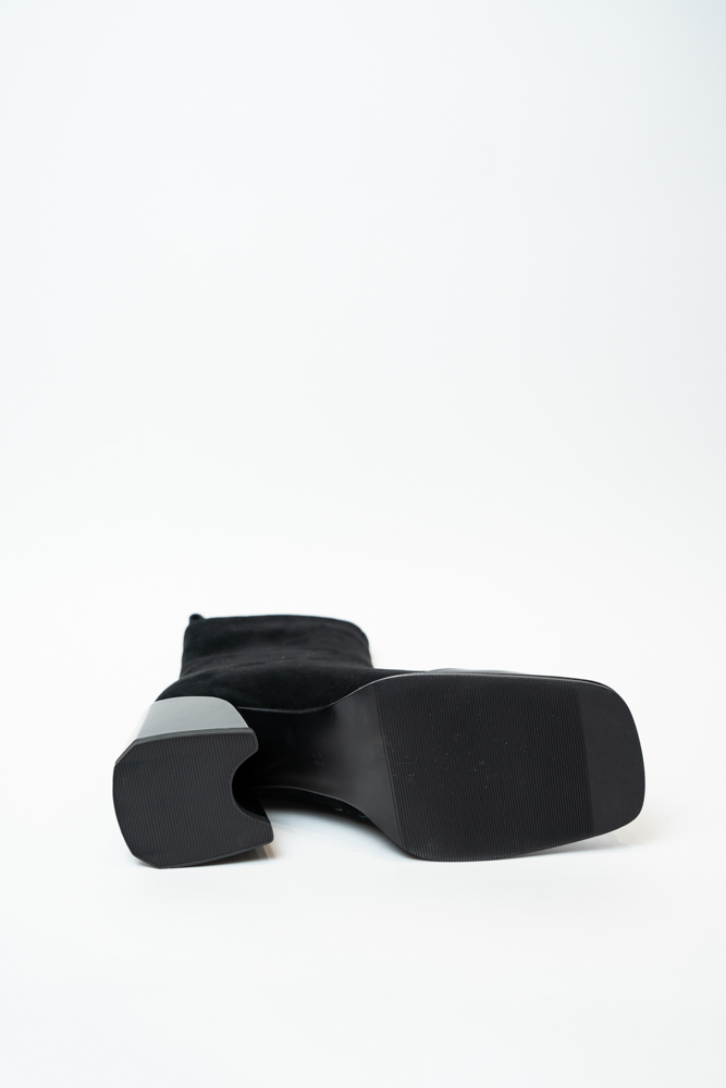 Ботинки женские, арт TP113-255/TP25, натуральная замша, цвет черн.