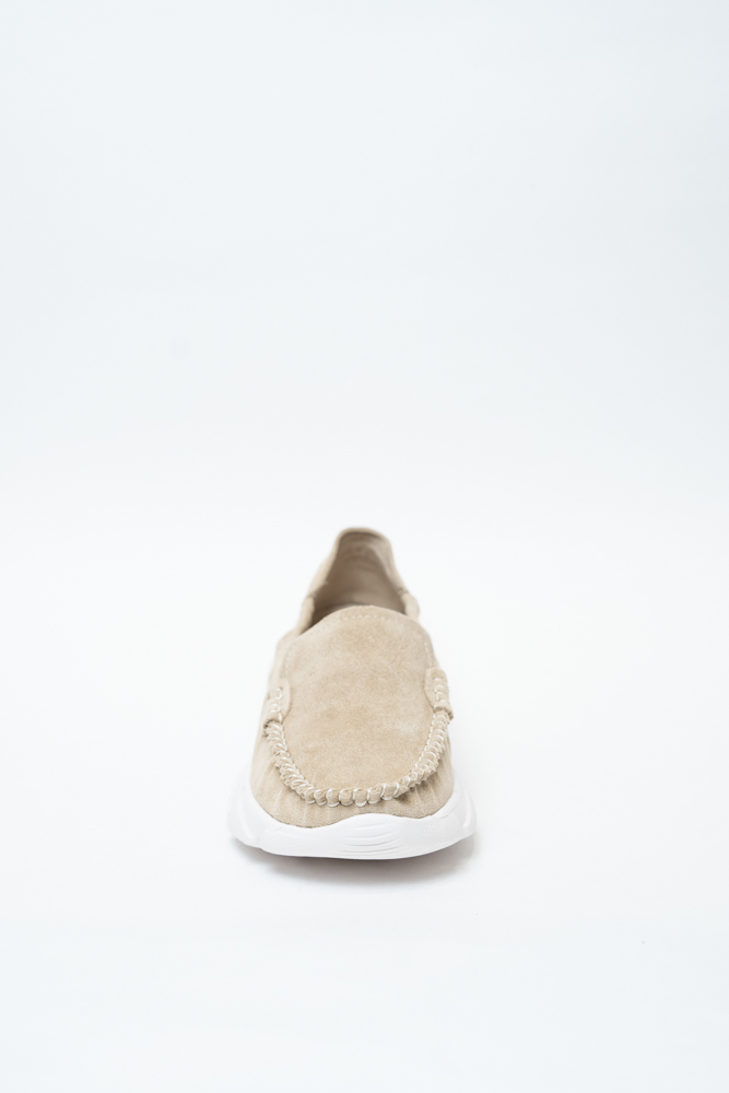 Туфли женские, арт HS001-25-P89, натуральная замша, цвет беж.