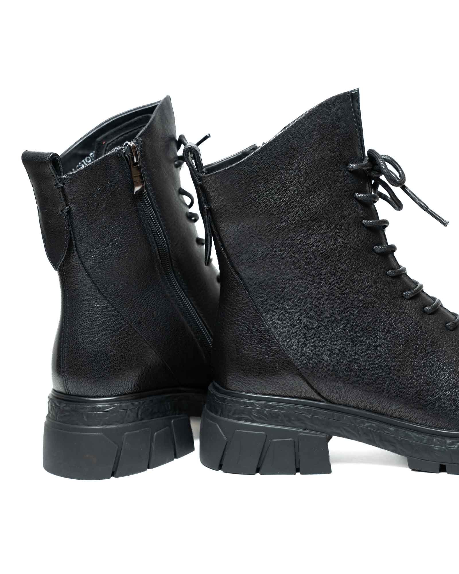 Ботинки женские, арт JA853-S1031-2130ZM, натуральная кожа, цвет черн.