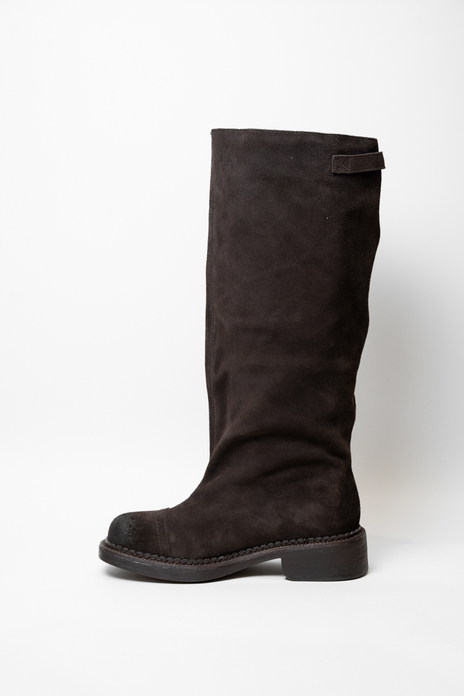 Сапоги женские, арт Q5C57901-1, натуральная замша, цвет кор.