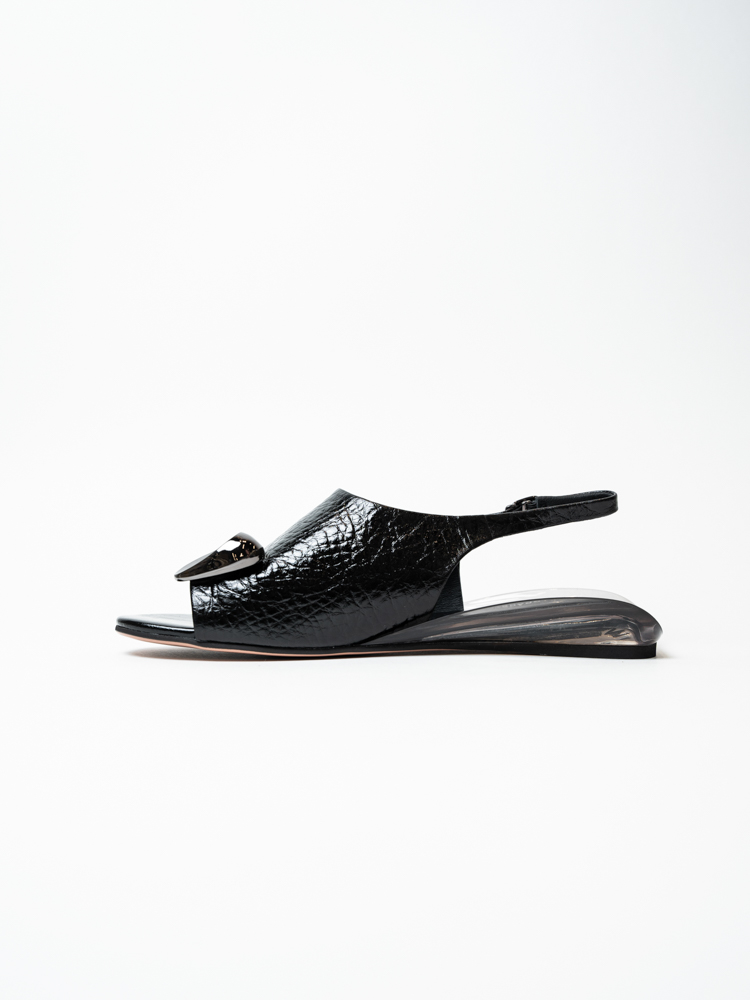 Босоножки женские, арт M3212-306-H, натуральная кожа, цвет черн.