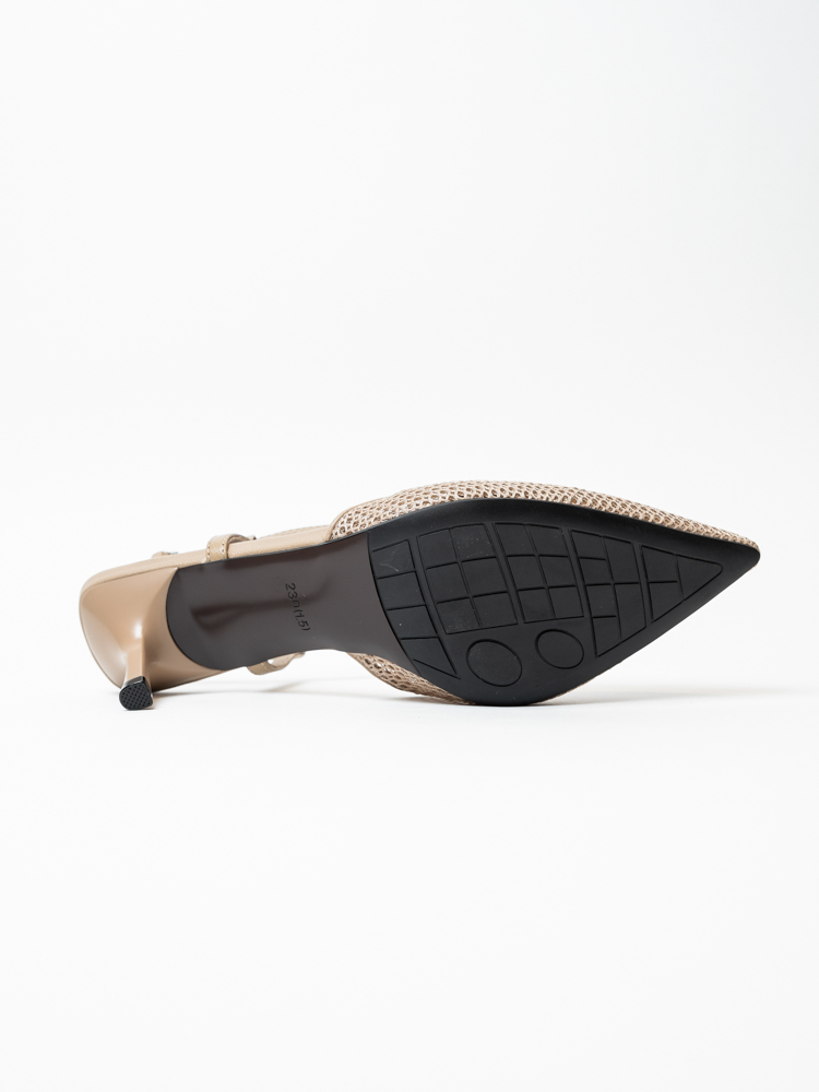 Босоножки женские, арт M2288-108-X, натуральная кожа/текстиль, цвет беж.